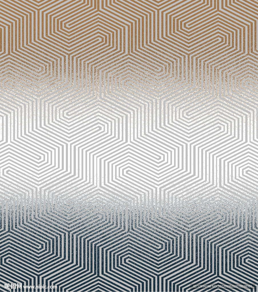 抽象现代几何地毯图案