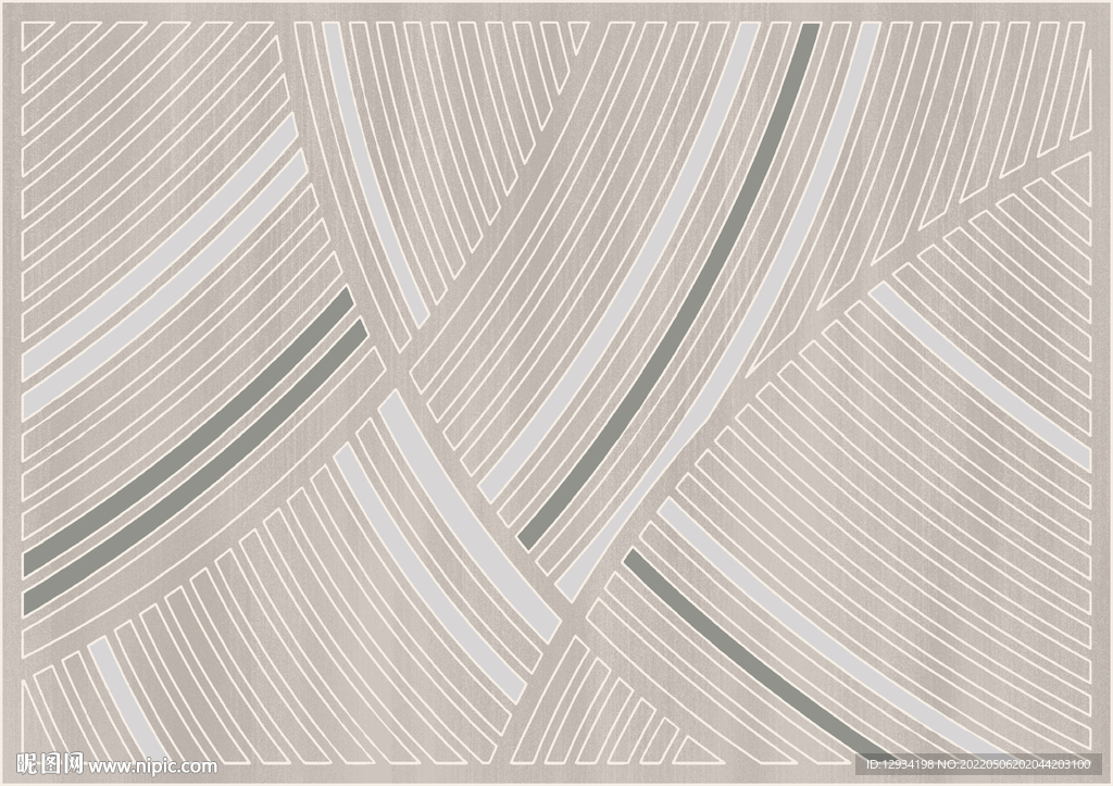 现代轻奢线条地毯图案设计