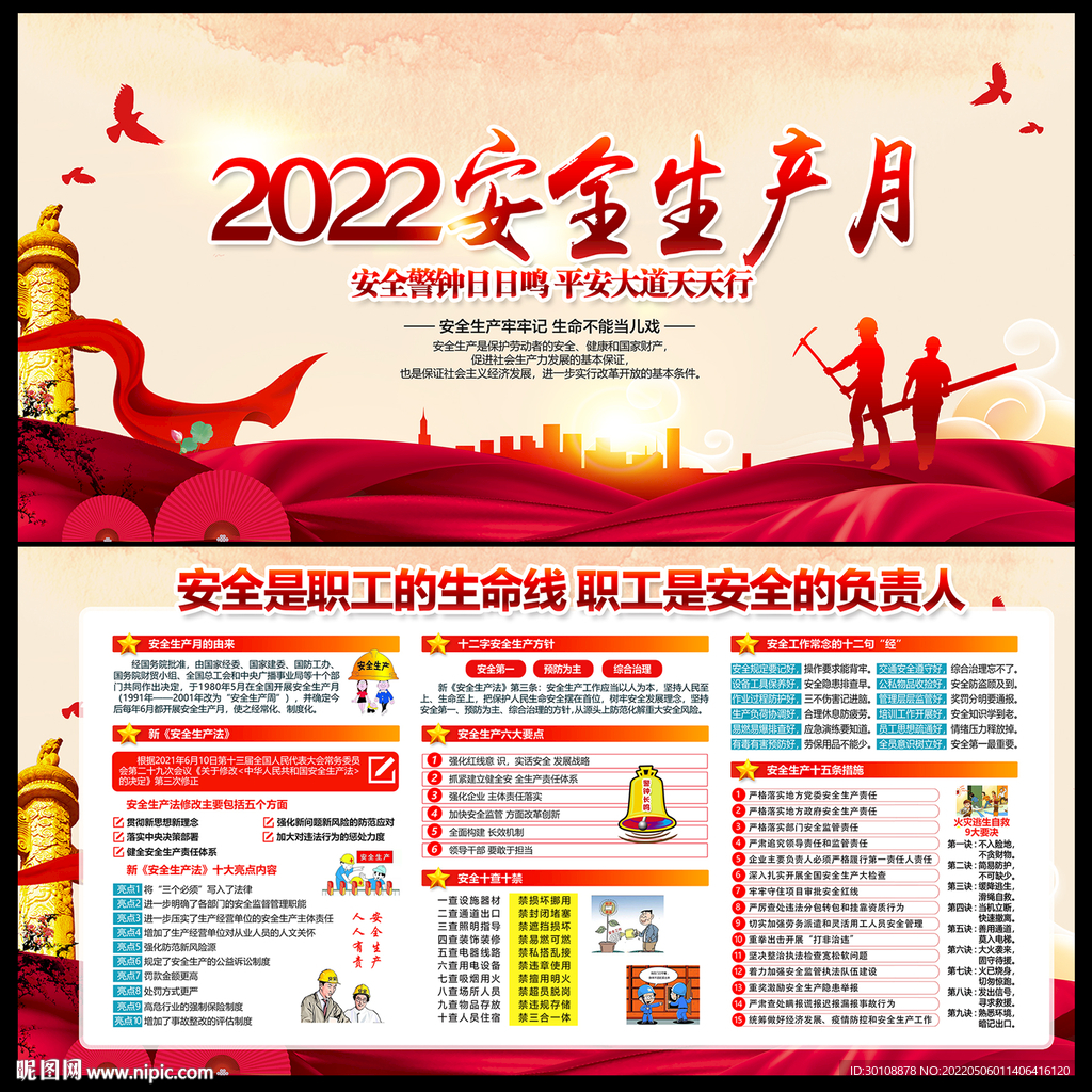 2022年安全生产月展板