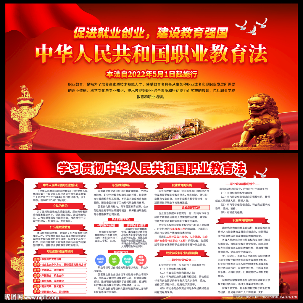 职业教育法宣传栏