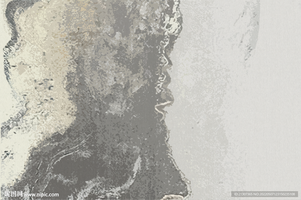 侘寂ins风地毯 北欧抽象地毯