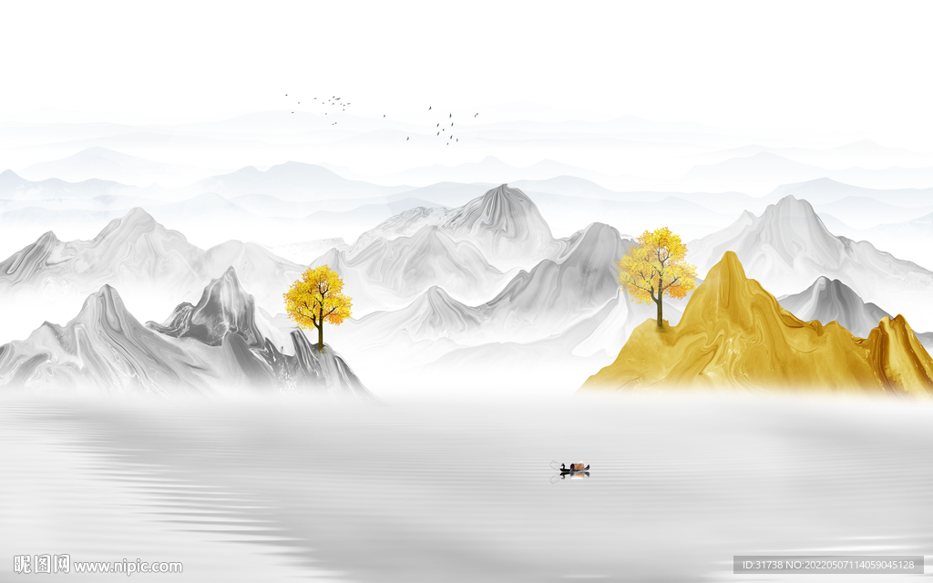 新中式电视背景墙