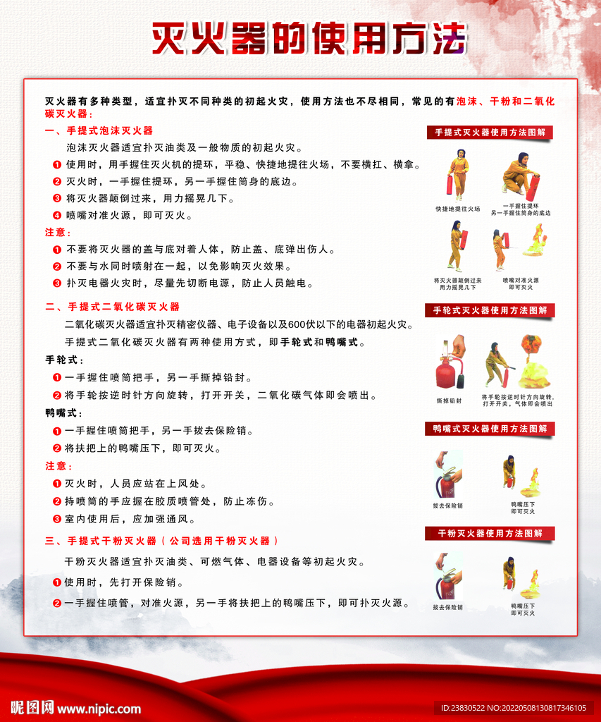灭火器使用方法