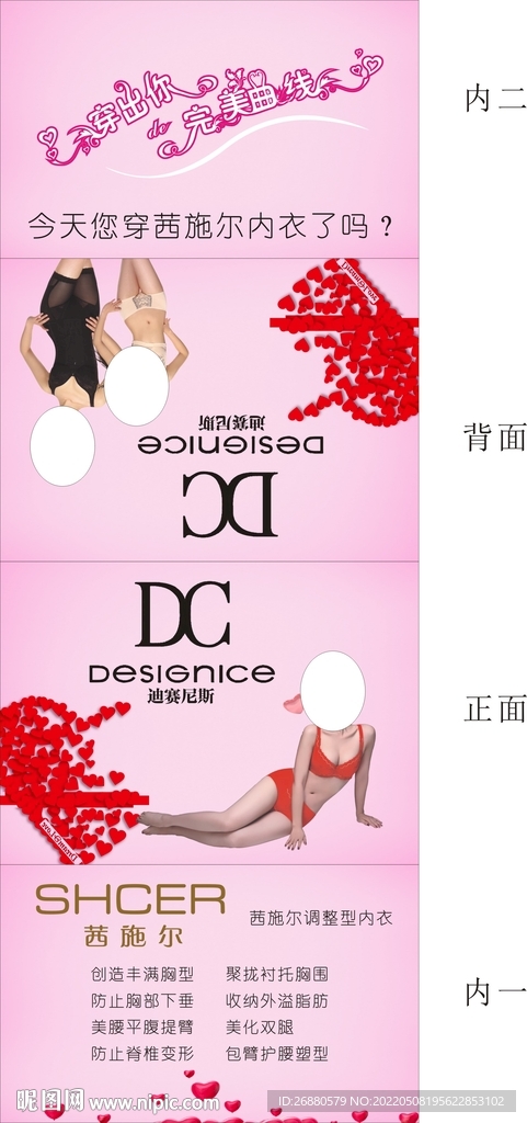 迪赛尼斯包装包展开图