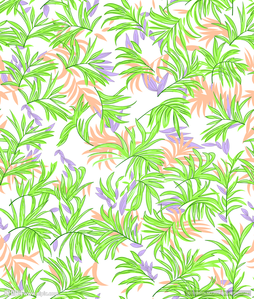 大牌叶子数码印花