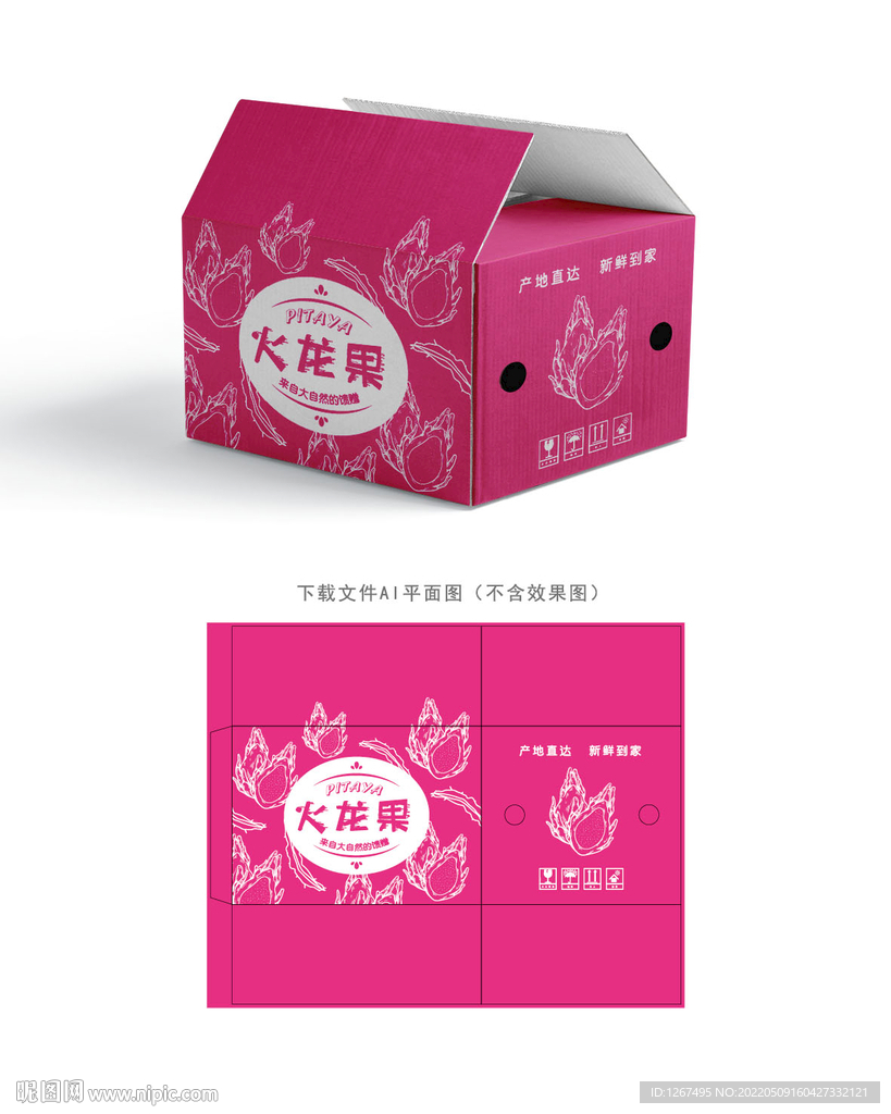 火龙果快递箱 