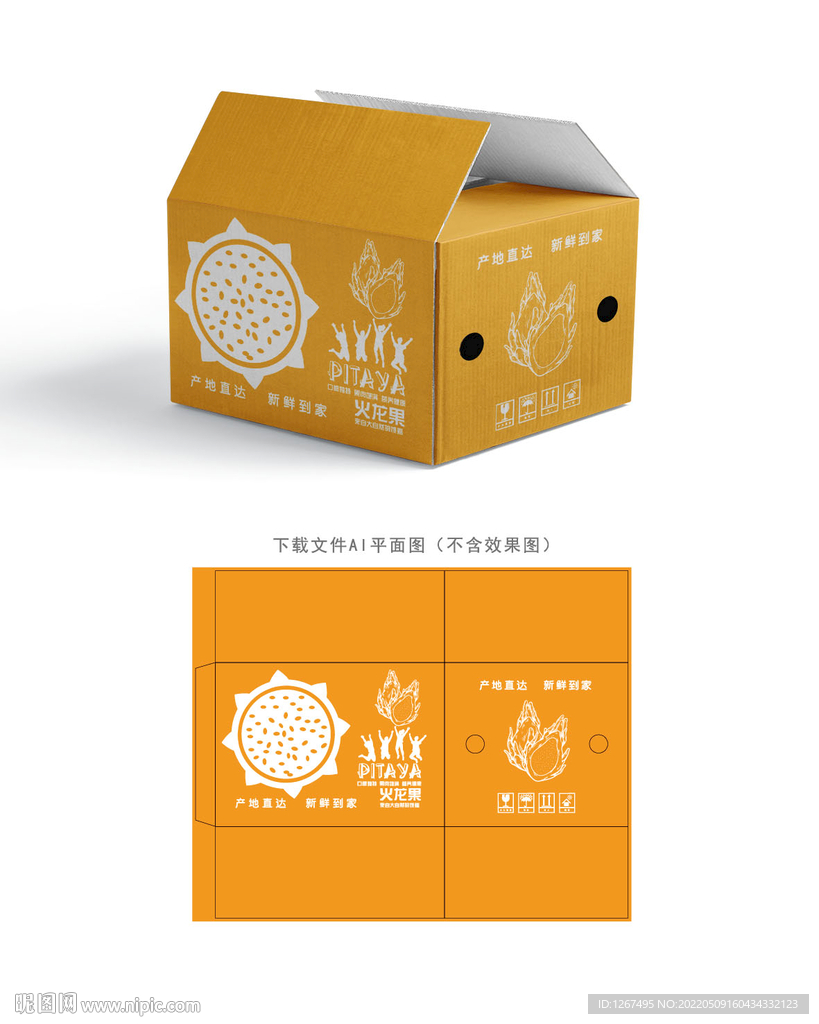 火龙果快递箱 