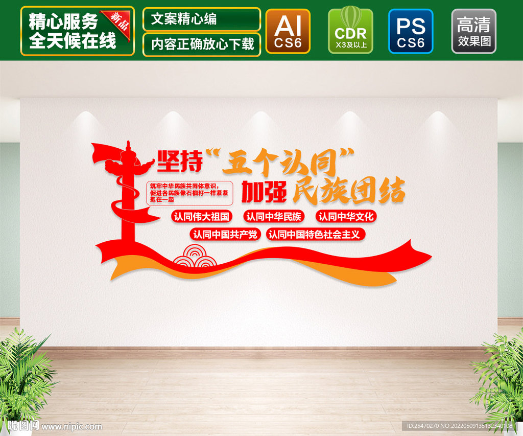 五个认同文化墙