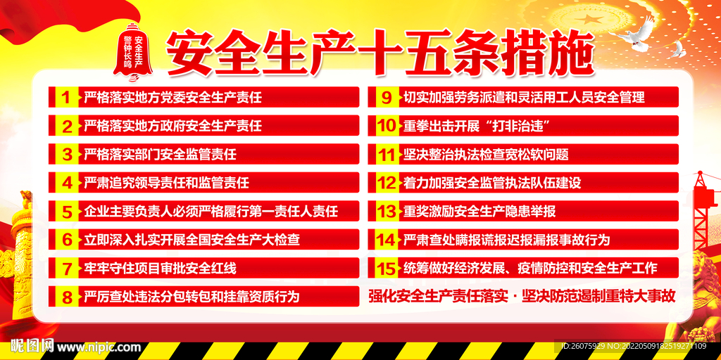 安全生产15条措施