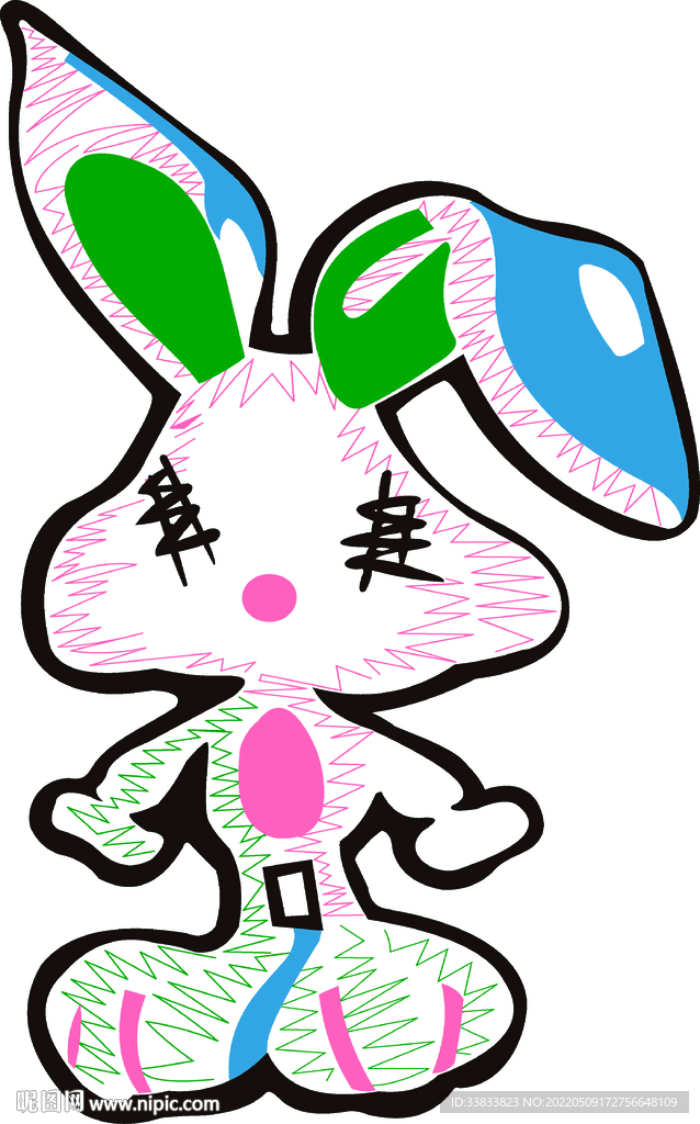大牌烫画兔