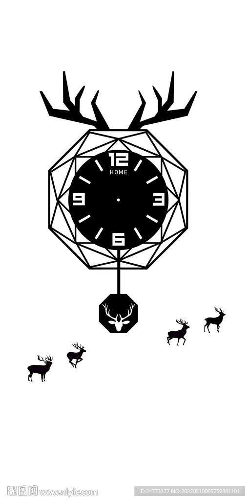 钟表创意麋鹿