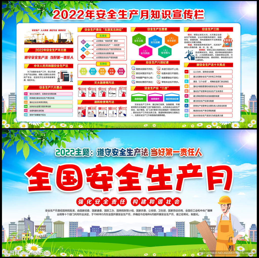2022年安全生产月主题展板