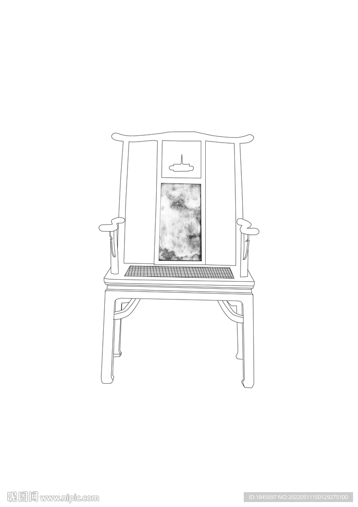 黄花黎有束腰大四出头官帽椅