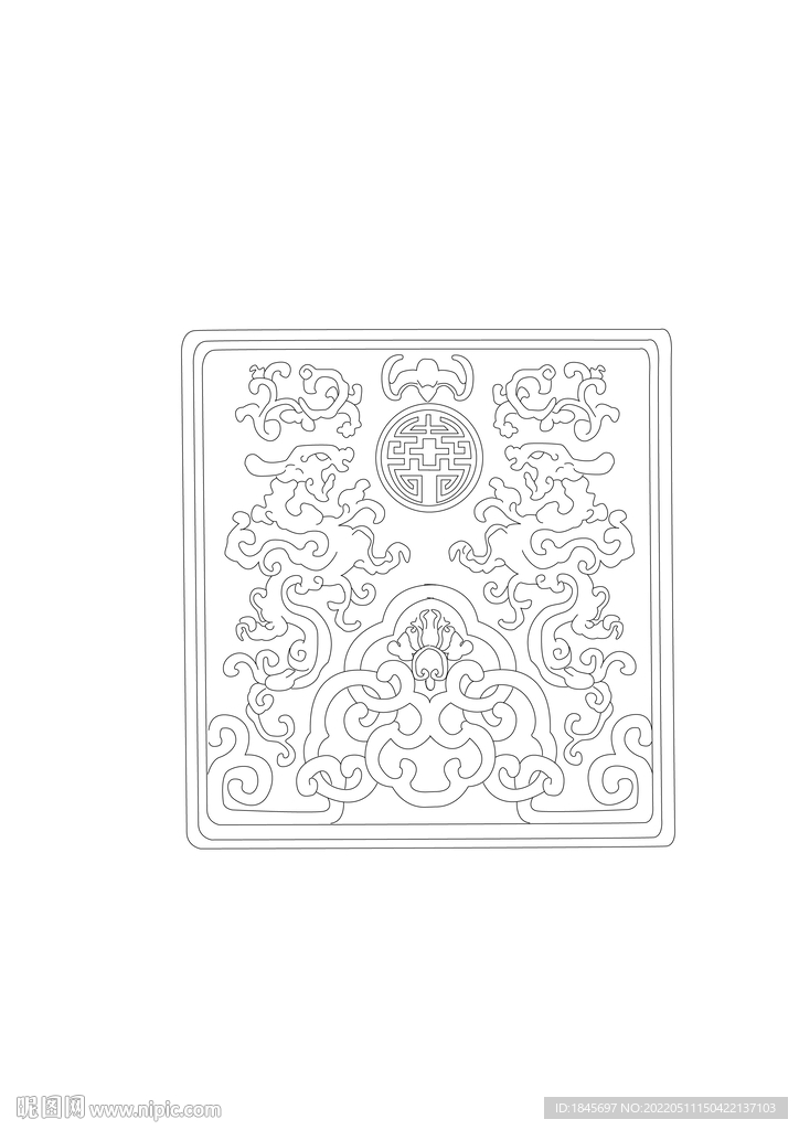 清早期夔龙纹