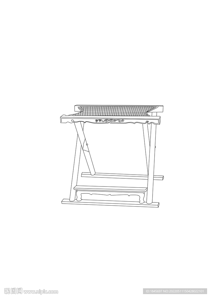 黄花黎有踏床交杌