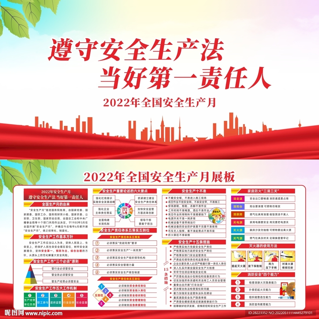 2022年全国安全生产月展板
