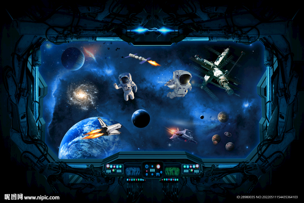 3d空间站太空舱