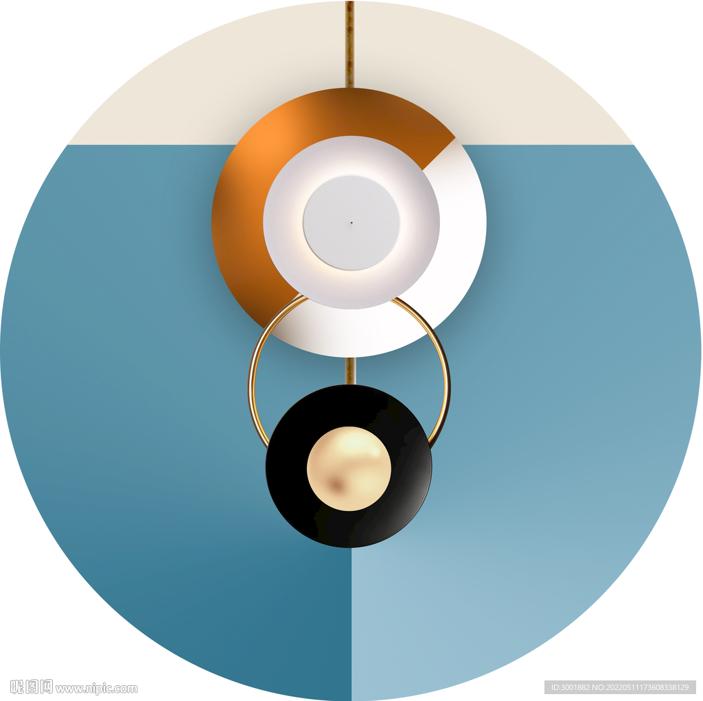 装饰画 圆圈 光影画