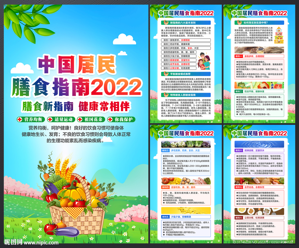 中国居民膳食指南展板