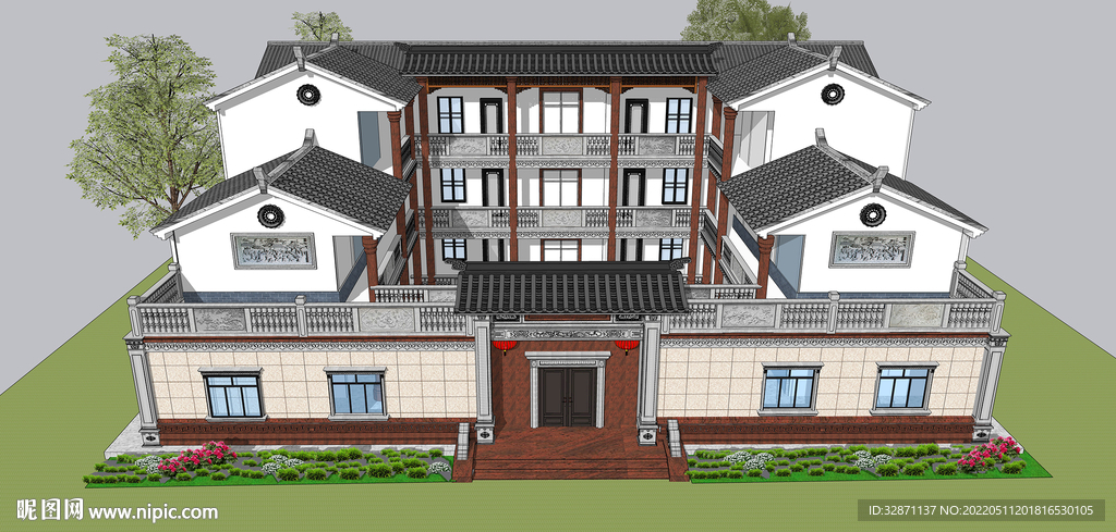 农村自建房SketchUp 