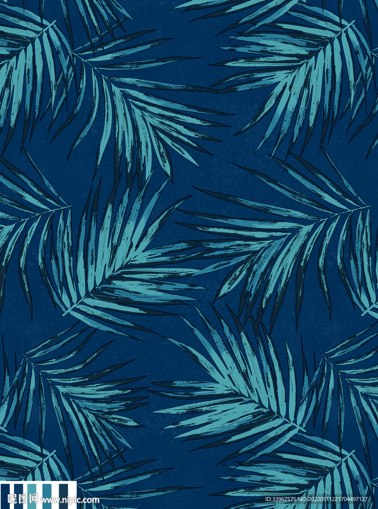 叶  数码 印花 循环 效果 