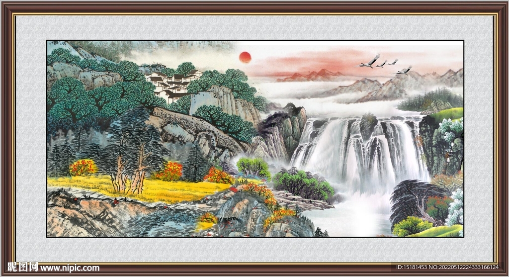 山水中堂画 
