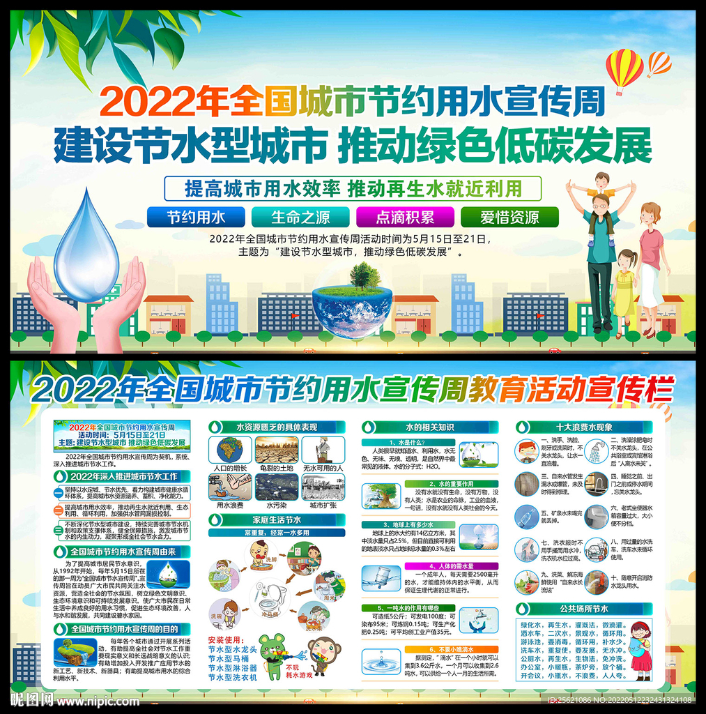 城市节约用水宣传周展板