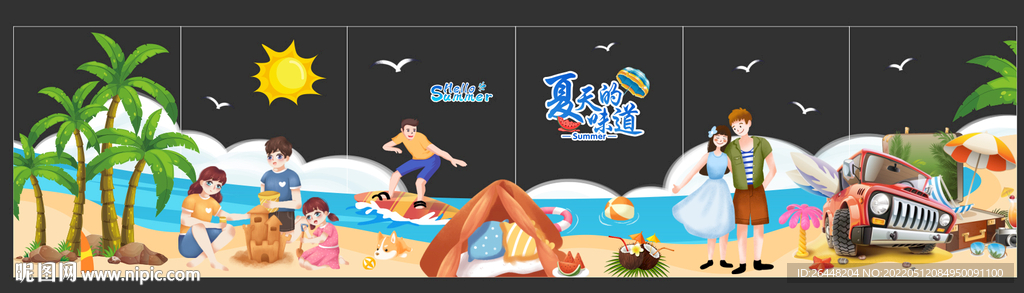 夏季大门 玻璃贴