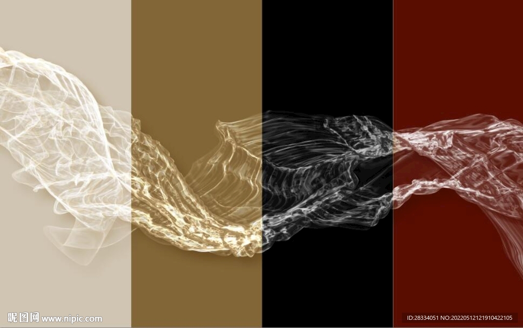 抽象透明飘带电视背景墙