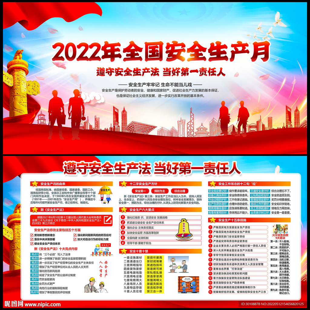 2022年安全生产月展板