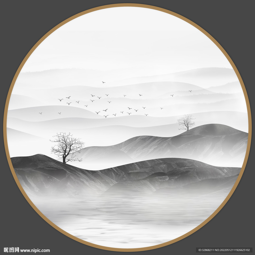 水墨山水画