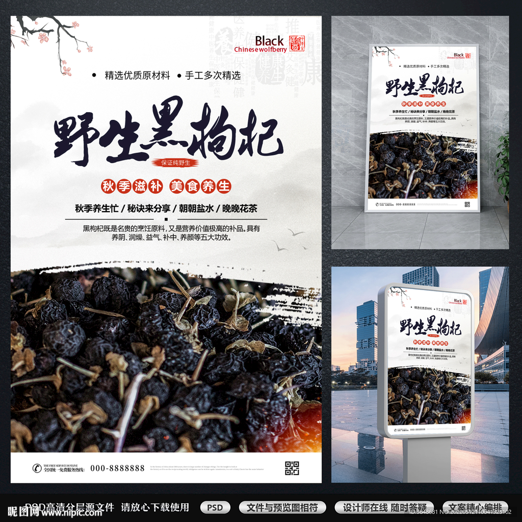 野生黑枸杞海报