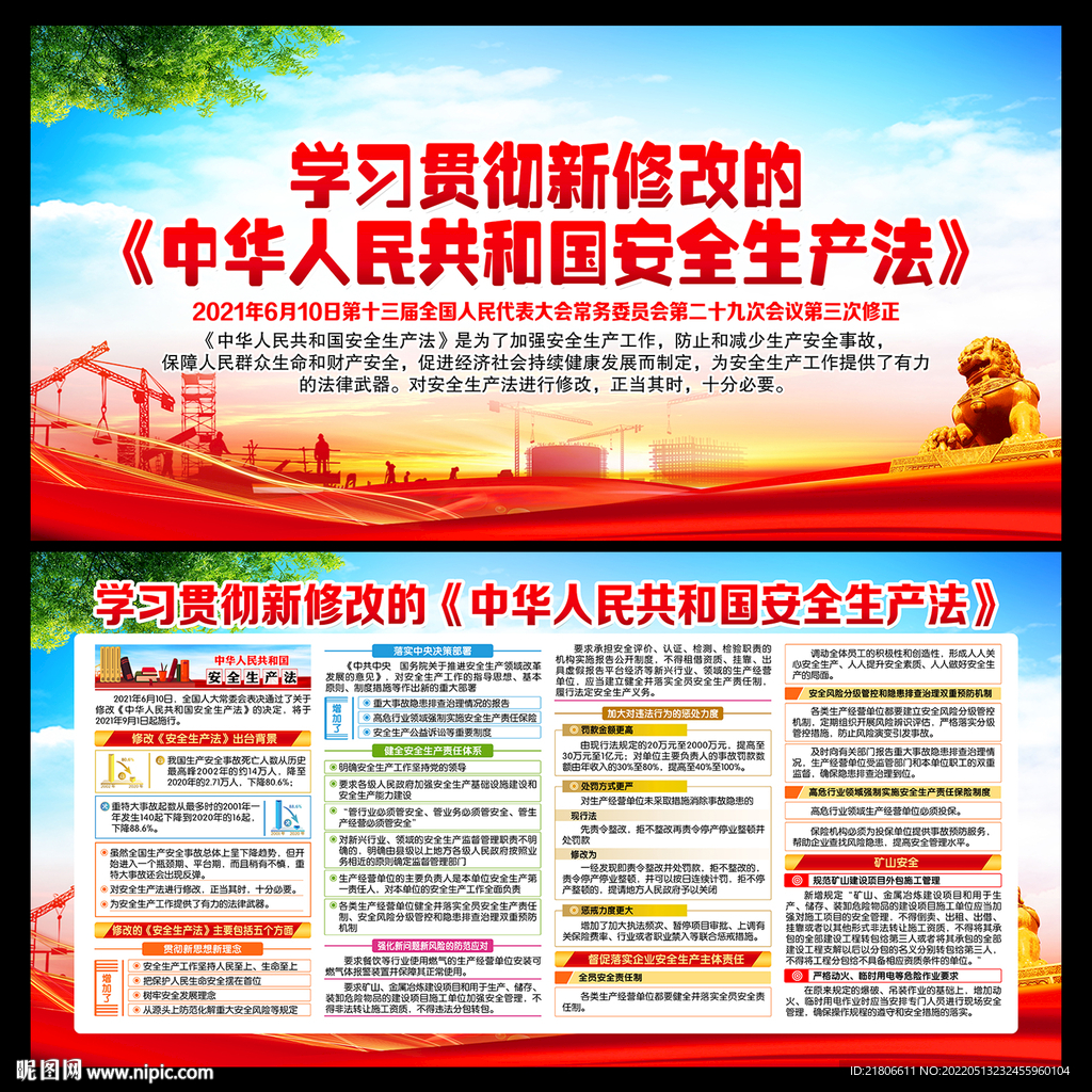 安全生产法展板