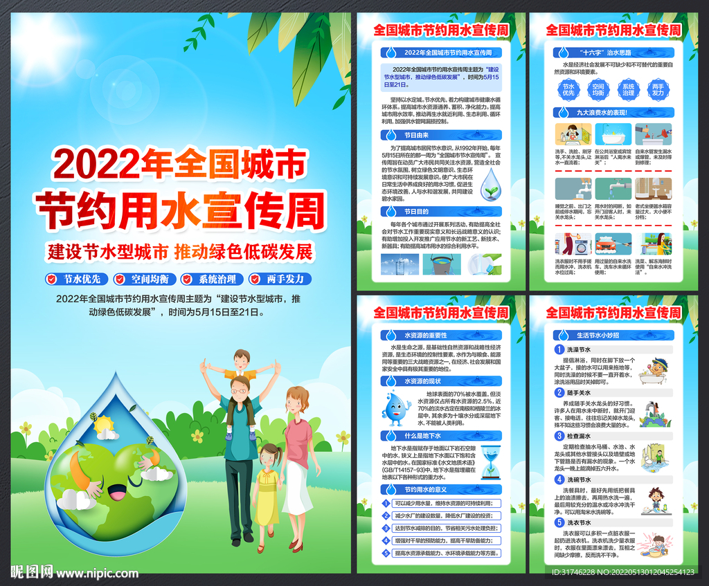 2022城市节水宣传周展板