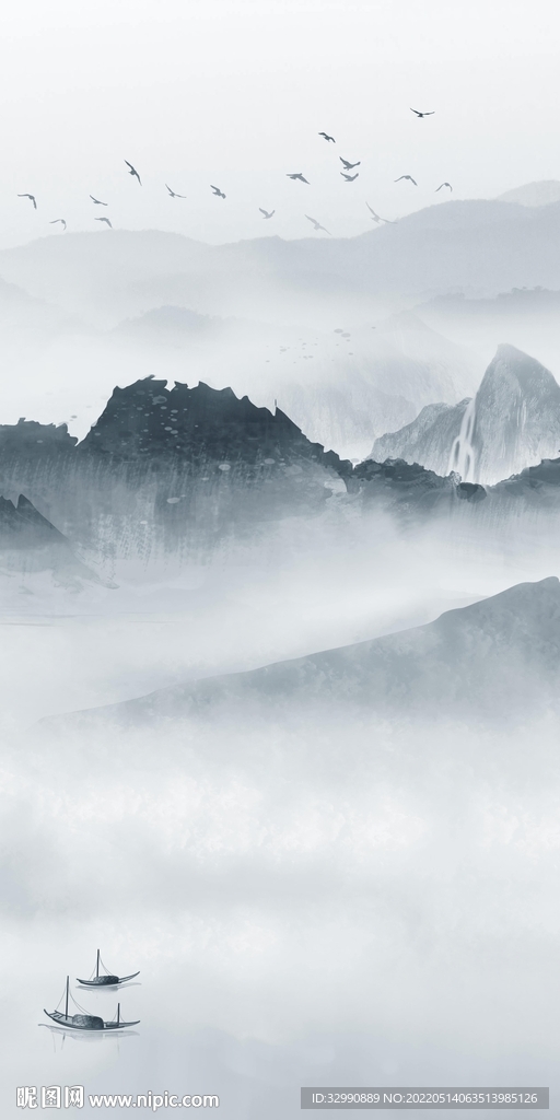 别墅现代玄关山水 TIf分层