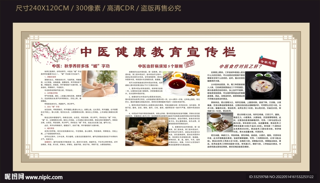 中医健康教育宣传栏