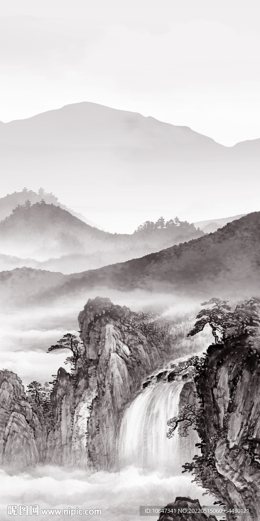 爆款 高端玄关墙画 TIF分层