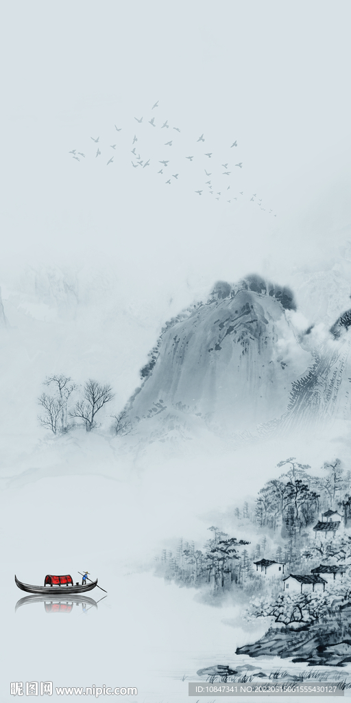 高雅高端玄关墙画 TIF分层