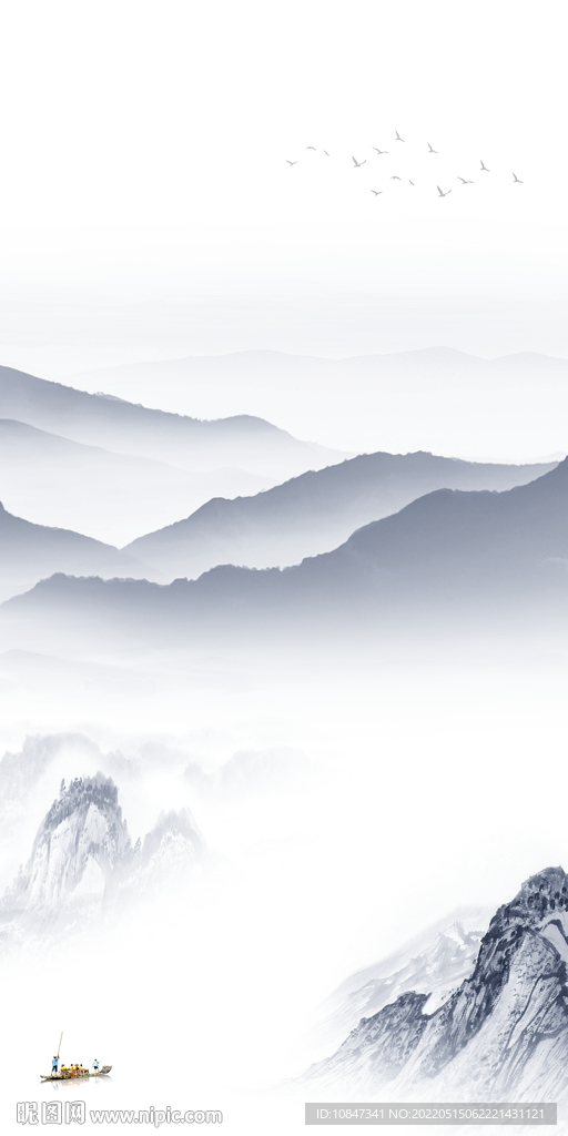爆款意境玄关墙画 TIF分层