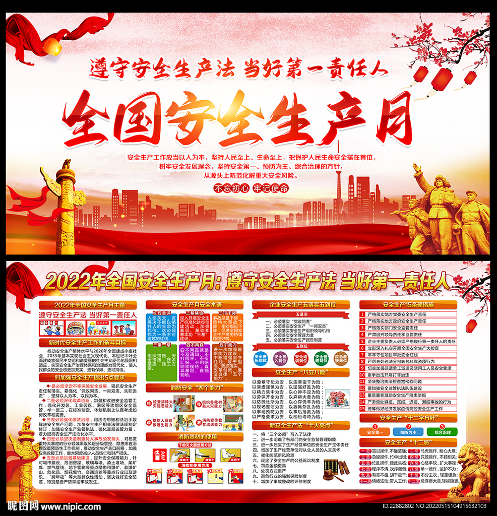 2022年安全生产月展板