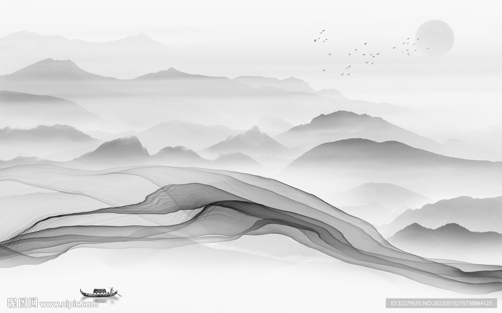 新款高端灰色山水 TiF分层