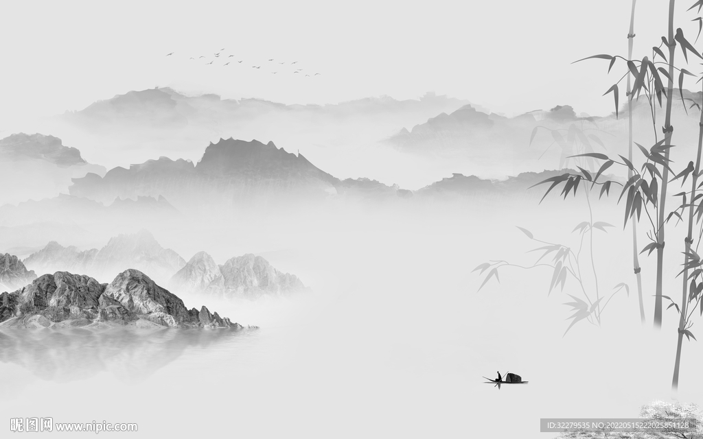 竹子高端灰色山水 TiF分层