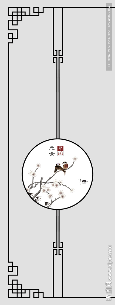高清精细分层透明底推拉门打印图