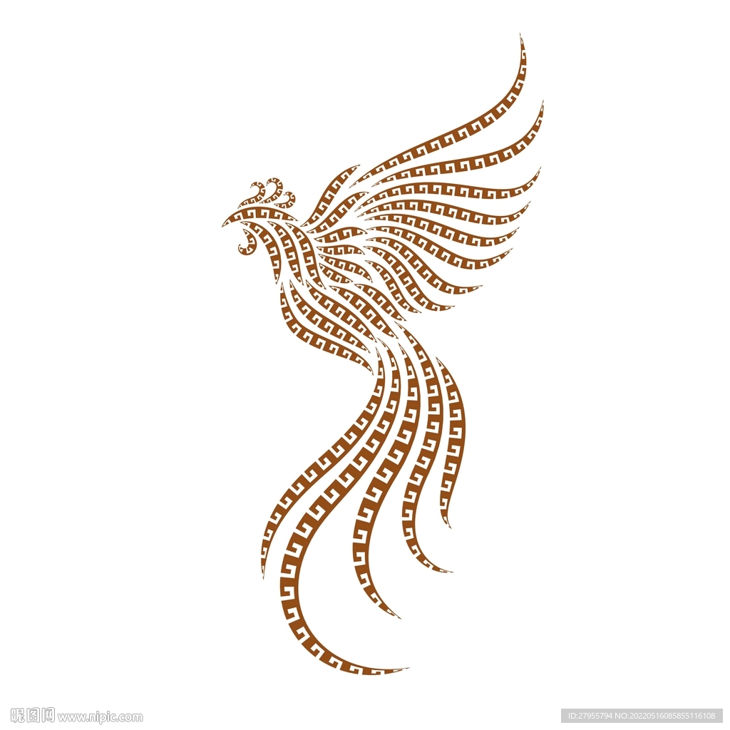凤凰矢量传统手绘