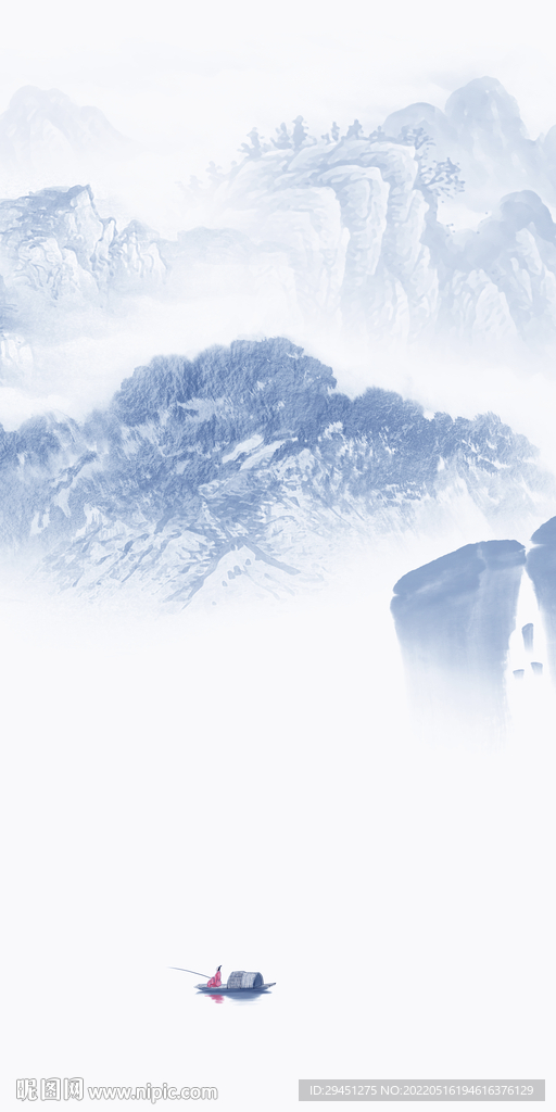 水墨新款山水玄关 tif分层