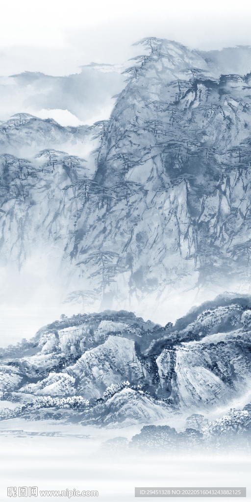 背景墙高端玄关山水 TIF分层