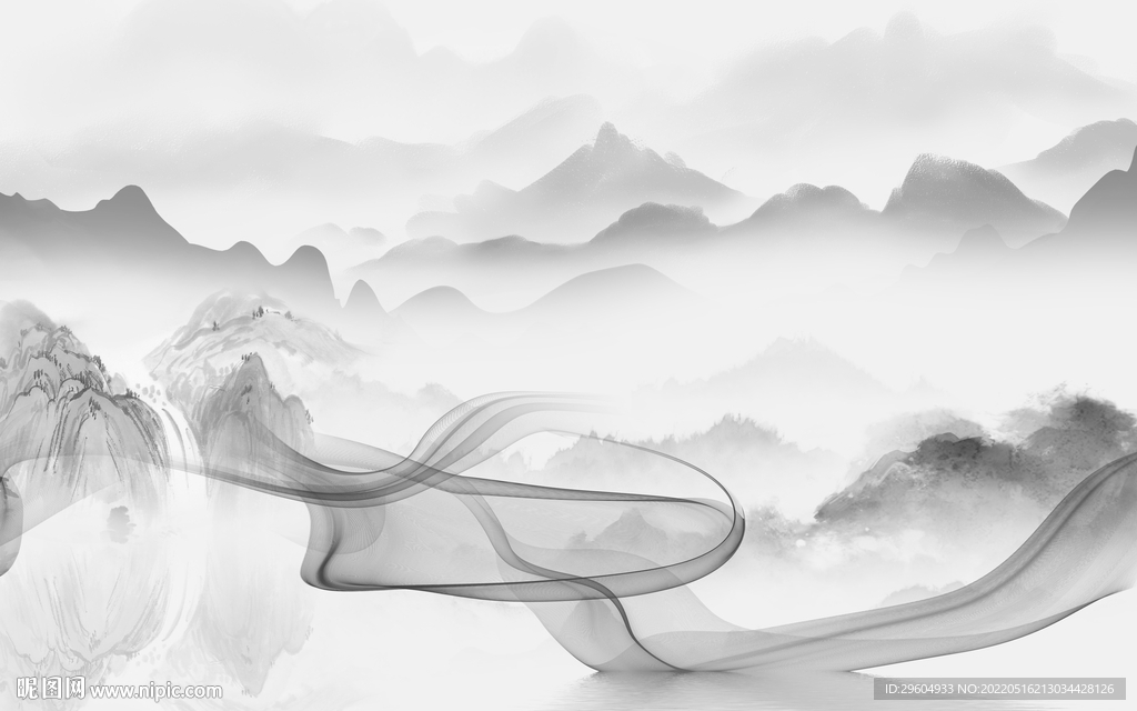 爆款风景高档山水 tif分层