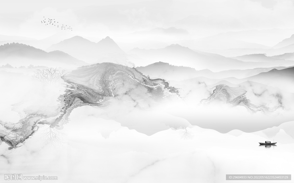 现代 风景高档山水 tif分层