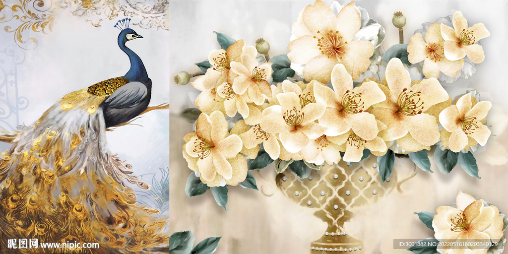 装饰画 孔雀