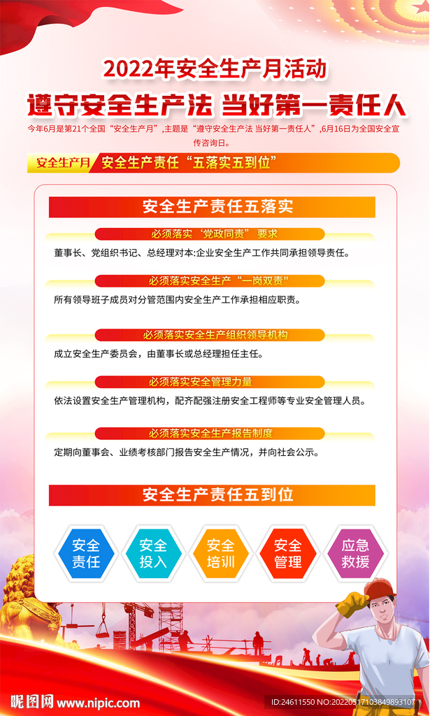 安全生产五落实五到位
